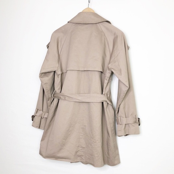 Jazzevar tan double breasted rain coat jacket - Picture 8 of 10